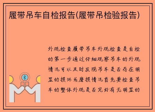 履带吊车自检报告(履带吊检验报告)